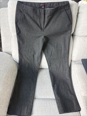 Dana Buchman Black Dotted Straight-Leg Pants